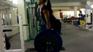 Kristelle Sammons 80KG Straight Legged Deadlifts [upl. by Dougy]