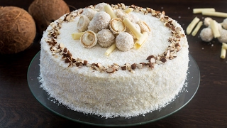 Almond Coconut Cake Raffaello cake Recipe [upl. by Maye260]