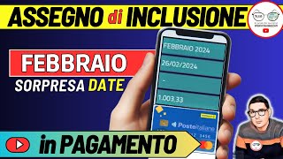 ASSEGNO DI INCLUSIONE ⚠️ INPS 26 FEBBRAIO 2024  in PAGAMENTO ADI ESITI DATE IMPORTI SMS [upl. by Dag]