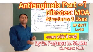 Nitrates  Antianginal Vasodilators  Mechanism of Action  Structures amp Uses  BP 501T  L15 [upl. by Neelcaj]