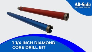 114 Inch Diamond Core Bit for 1 Inch Pool Fencing in Concrete Deck [upl. by Dlarej]