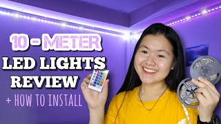 Shopee 10METER LED STRIP LIGHTS  how to install  Taylor Sarita [upl. by Cai401]