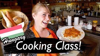 Americans Try Hungarian Food Cooking Class [upl. by Sivie]