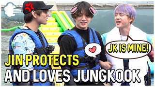 How BTS Jin Protects Loves And Takes Care Of Jungkook [upl. by Scarrow]