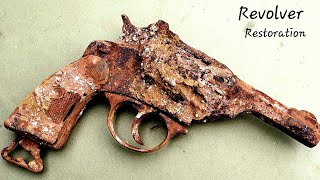 Rusty Revolver Restoration  guns restoration  antique pistal [upl. by Kovacs101]