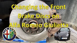 Alfa Romeo Giulietta Front Brake Disc Changing [upl. by Sugden878]