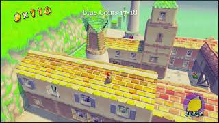 Super Mario Sunshine  Delfino Plaza All 20 Blue Coins [upl. by Anirad399]