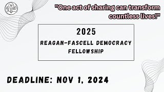 Reagan Fascell Democracy Fellowship [upl. by Lednor]