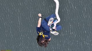 Cable car bungee jumping at Interlaken Switzerland 140m [upl. by Boote312]