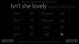 Isnt she lovely bossa 130bpm  Backing Track [upl. by Schug]