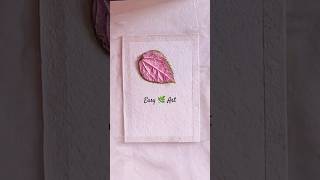 Pink Leaf Watercolor Painting  StepbyStep Tutorial shorts leaf pinkleaf [upl. by Ennazus]