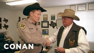 Conan Becomes A Texas Deputy Part 1  CONAN on TBS [upl. by Nosae154]