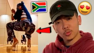 Ciara doing Umlando Dance Challenge 🇿🇦😍 AMERICAN REACTION South African Amapiano Dance 🇿🇦😍 [upl. by Tterrej]