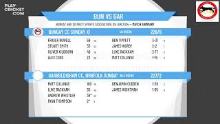 Bungay CC Sunday XI v Garboldisham CC Norfolk Sunday 1st XI [upl. by Erodaeht]