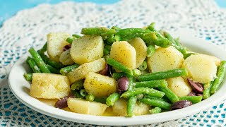 GreekStyle Green Bean amp Potato Salad Vegan Recipe for Lent [upl. by Nolava]