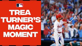 Trea Turner CRUSHES a 3run homer and receives a CURTAIN CALL [upl. by Ailic]