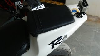 GoPro Tail Mount on Yamaha R1  Like MotoGP View [upl. by Ysus]