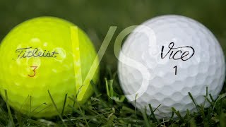 4Piece Golf Ball Test  Vice Pro VS ProV1X [upl. by Ytak]