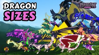 Dragon Size Comparison  From smallest to largest dragons in Dragon Adventures [upl. by Enaile]