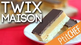 Recette de Twix maison ou shortbread millionaire  Ptitchefcom [upl. by Ozan]