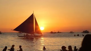 Tourists enjoy Boracay sunset ahead of island shut down [upl. by Enyleuqcaj645]