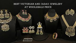 Latest Victorian jewellery and Jadau Kundan jewellery  WhatsApp 91 9000068088 victorian jadau [upl. by Aicilat]