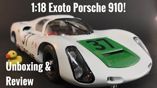 118 Exoto Porsche 910 Unboxing and Review [upl. by Kristoffer83]