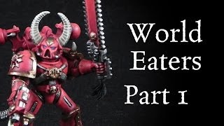 How to paint World Eaters Chaos Space Marines Khorne Berzerkers pt1 [upl. by Edalb]