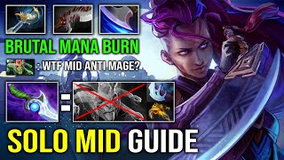 How to Solo Mid AM in 737c with First Item Vanguard  Diffusal Max Mana Burn Deleted Medusa Dota 2 [upl. by Ynehteb705]