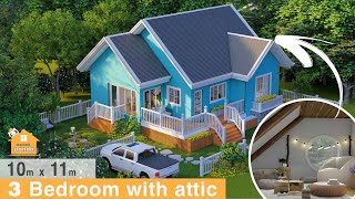 Cozy 3 Bedrooms with attic 10 By 11 Meters 32 by 36 ft [upl. by Luanne]