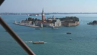 View from Campanile di San Marco  bell tower of St Marks Square in Venice Italy [upl. by Annnora]