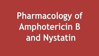 Pharmacology of Amphotericin B and Nystatin ENGLISH  Dr Shikha Parmar [upl. by Monney]