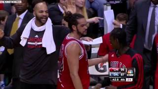 Joakim Noah ticked off at Tony Snell [upl. by Eudoca]