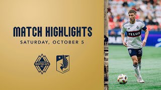 HIGHLIGHTS Vancouver Whitecaps FC vs Minnesota United  October 05 2024 [upl. by Rezal]