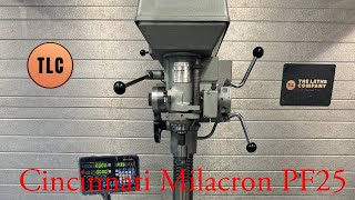 Cincinnati Milacron PF25 Power Feed DRO Mill Milling Machine Fräsmaschine Fräsmaskin Freesmachine [upl. by Ecerahs809]