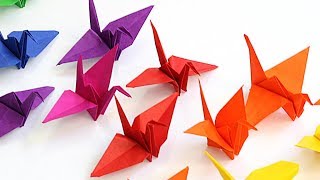 DIY Origami  Kraanvogel Vouwen Voor Kinderen  Makkelijk [upl. by Daly]