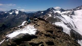 Gipfelpanorama quotIm Hinteren Eisquot 3270 m Schnalstal Südtirol [upl. by Sato]