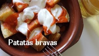 PATATAS BRAVAS RECIPE BY SPANISH COOKING [upl. by Ahseniuq9]