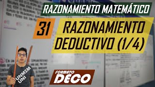 RAZONAMIENTO DEDUCTIVO 14  UNI  UNMSM  Problemas resueltos [upl. by Thaddeus]