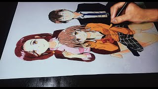 Personajes de Hige wo soru  Dibujando a 3 personajes del anime Hige wo soru [upl. by Nnylatsyrc]