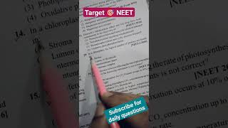 Photosynthesis in higher plants class 11 Neet pyq series biology neet ncert neetpyq shorts [upl. by Harrad]