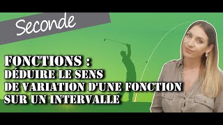 Fonctions  Déduire le sens de variation dune fonction sur un intervalle [upl. by Pisarik]