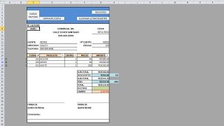 Como hacer una factura automática con macros en Excel Parte 1 [upl. by Aes]