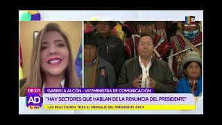 Gabriela Alcón quotNo se va a permitir la amenaza al pueblo bolivianoquot [upl. by Yrakaz]