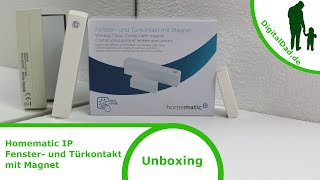 Homematic IP Fenster und Türkontakt mit Magnet  Unboxing [upl. by Dnanidref]