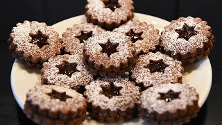 Fursecuri Linzer cu alune de padure si cacaoReteta pas cu pasLinzer Cookies Recipe❤️07 [upl. by Atteoj]