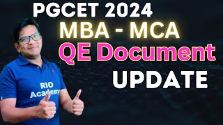 PGCET 2024  Application process  QE document [upl. by Krutz827]