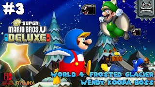 New Super Mario Bros U Deluxe Ryujinx Gameplay World 4 [upl. by Alleacim532]