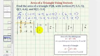 Ex Find the Area of a Triangle Using Vectors  3D [upl. by Therese]