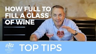 How full should you fill a glass of wine [upl. by Pietro]